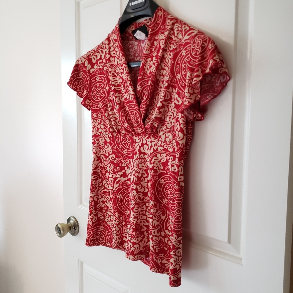 3/$20 Red blouse - Picture 4 of 8